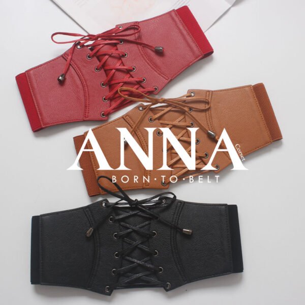 เข็มขัดคอร์เซ็ท corset สไตล์วินเทจ ใส่แล้วมีเอวทันที ด้านหลังยืดได้ รุ่น 𝓐𝓷𝓷𝓪