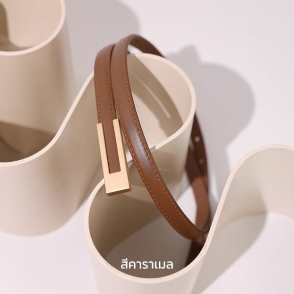 ⚡Plus Size เข็มขัดเส้นเล็ก เข็มขัดเดรส หนัง PU รุ่น 𝓛𝓪𝔂𝓵𝓪 CB004